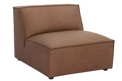 Module droit pour canapé en cuir marron SPLIT