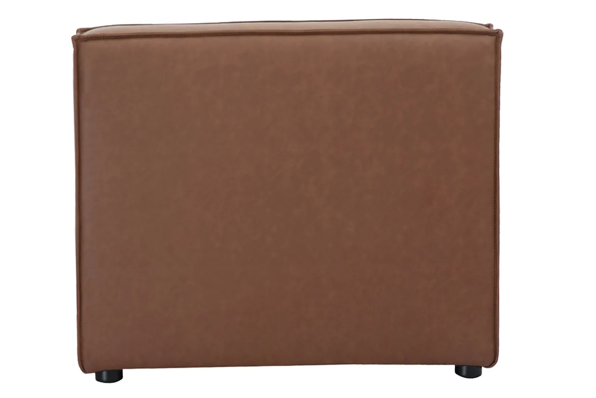 Module droit pour canapé en cuir marron SPLIT