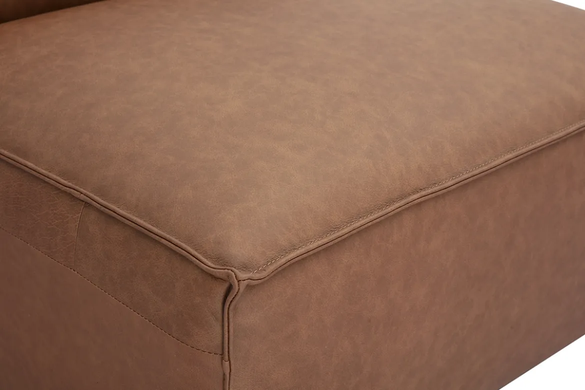 Module droit pour canapé en cuir marron SPLIT