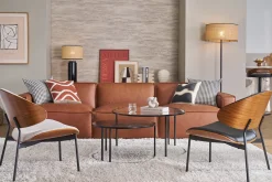 Module droit pour canapé en cuir marron SPLIT