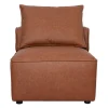 Module droit pour canapé en cuir marron FERGUS