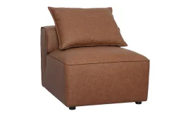 Module droit pour canapé en cuir marron FERGUS
