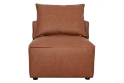 Module droit pour canapé en cuir marron FERGUS