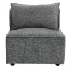Module droit pour canapé en tissu chiné gris foncé KERRY