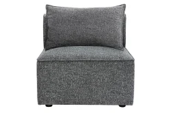 Module droit pour canapé en tissu chiné gris foncé KERRY