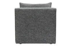 Module droit pour canapé en tissu chiné gris foncé KERRY