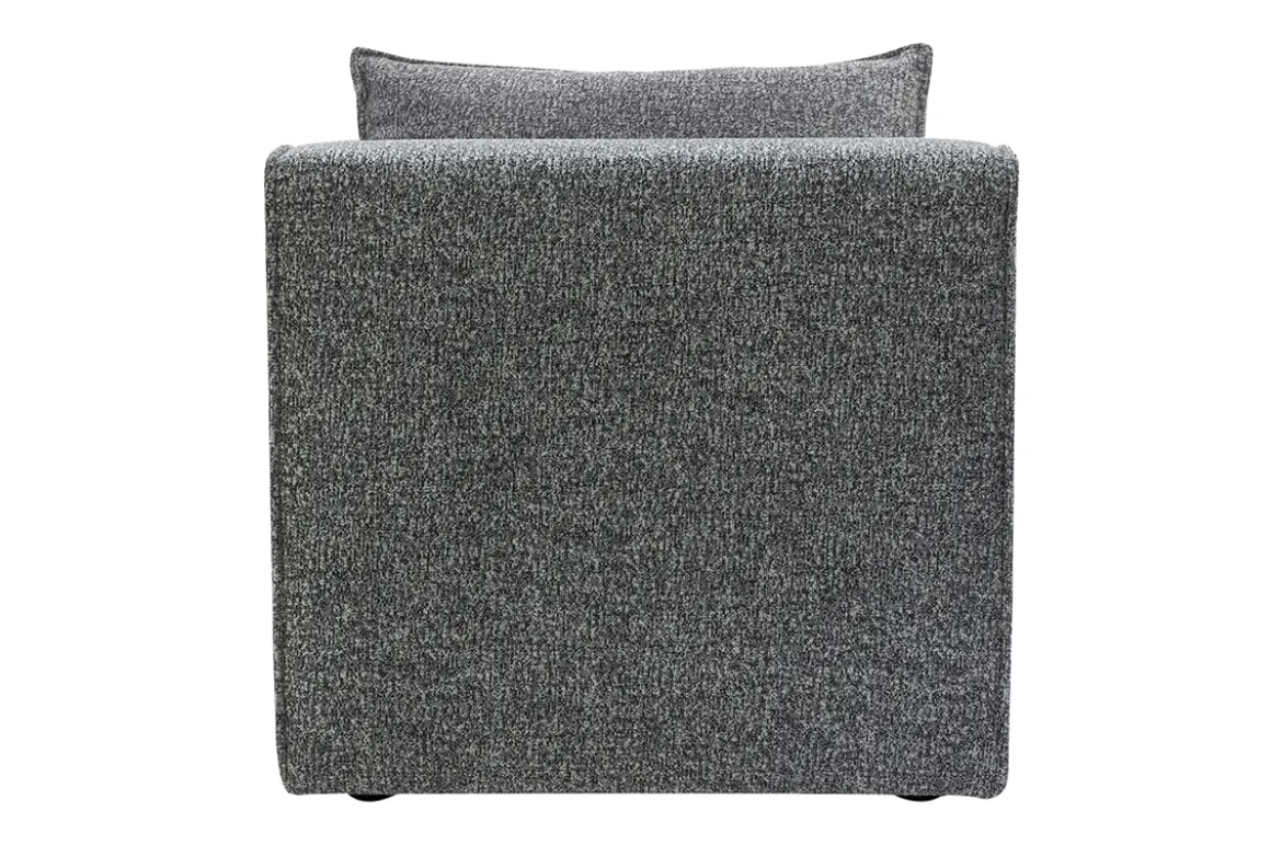 Module droit pour canapé en tissu chiné gris foncé KERRY