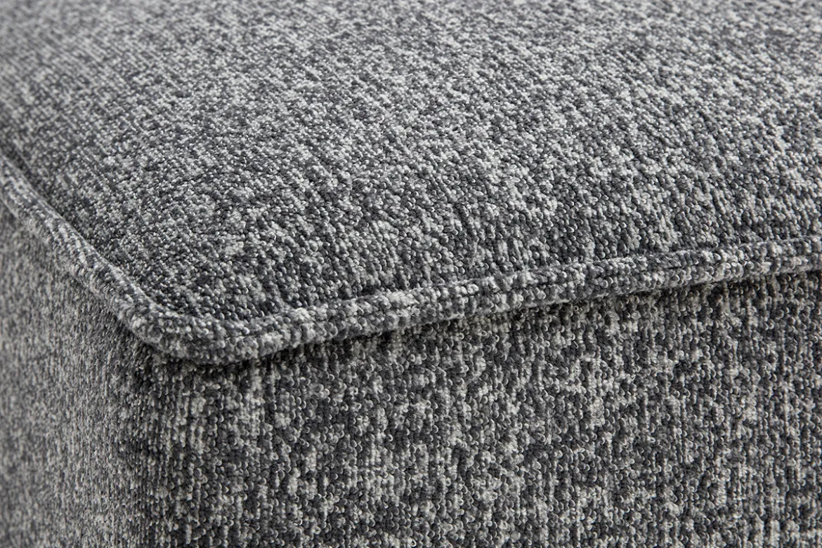 Module droit pour canapé en tissu chiné gris foncé KERRY