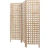 Paravent en bois clair motif ajouré 3 vantaux L133 cm AKKIKO