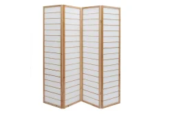 Paravent japonais en bois et papier de riz L177 cm GIBON