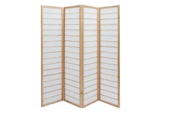 Paravent japonais en bois et papier de riz L177 cm GIBON