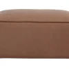 Pouf repose pieds en cuir marron SPLIT