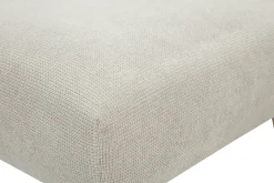 Pouf repose-pieds en tissu chenille beige et bois clair L75 cm BASTILLE