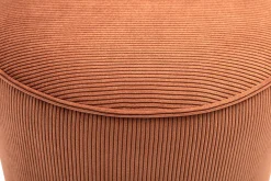 Pouf rond en velours côtelé terre brûlée D40 cm PAUL