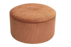 Pouf rond en velours côtelé terre brûlée D70 cm PAUL
