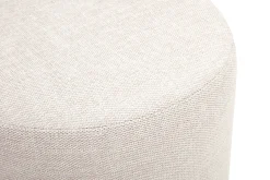 Pouf rond pivotant en tissu effet velours texturé beige et métal D39.5 cm VOLNAY