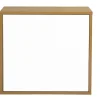 Rangement mural finition blanche et bois clair chêne L55 cm FLEXO
