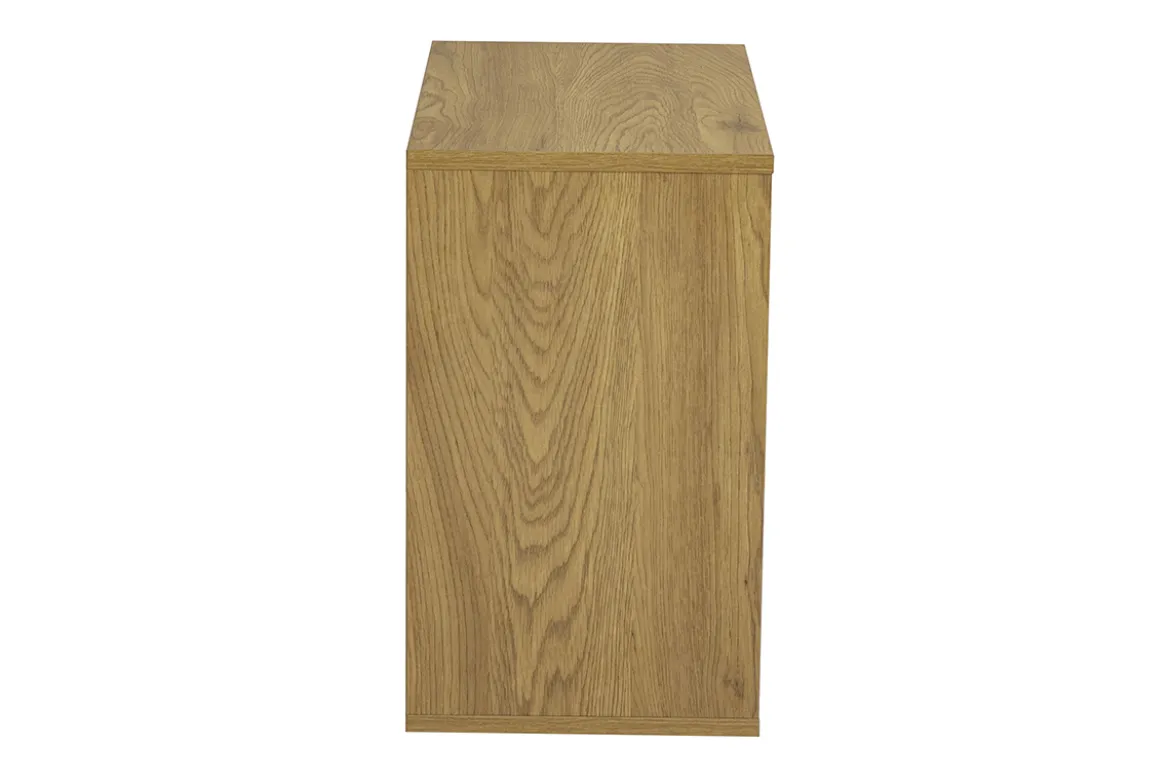 Rangement mural finition blanche et bois clair chêne L55 cm FLEXO
