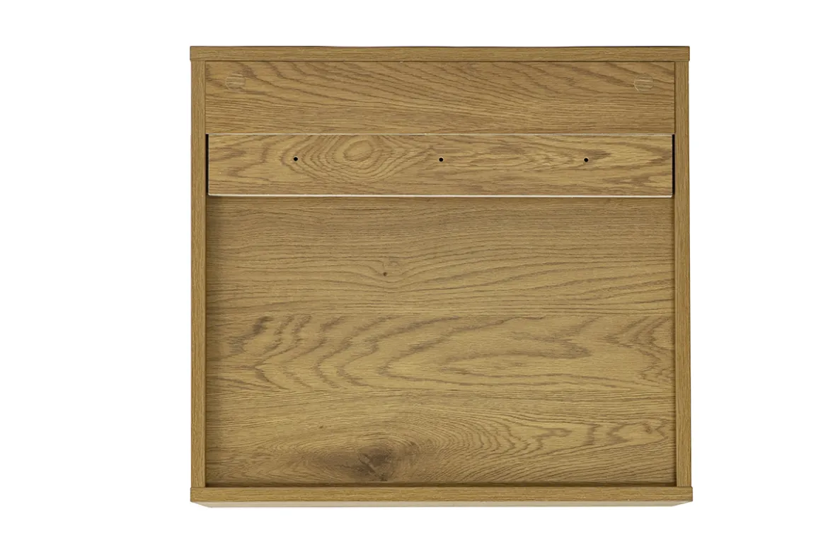 Rangement mural finition blanche et bois clair chêne L55 cm FLEXO