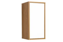 Rangement mural finition blanche et bois clair chêne L30 cm FLEXO