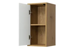 Rangement mural finition blanche et bois clair chêne L30 cm FLEXO