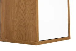 Rangement mural finition blanche et bois clair chêne L30 cm FLEXO