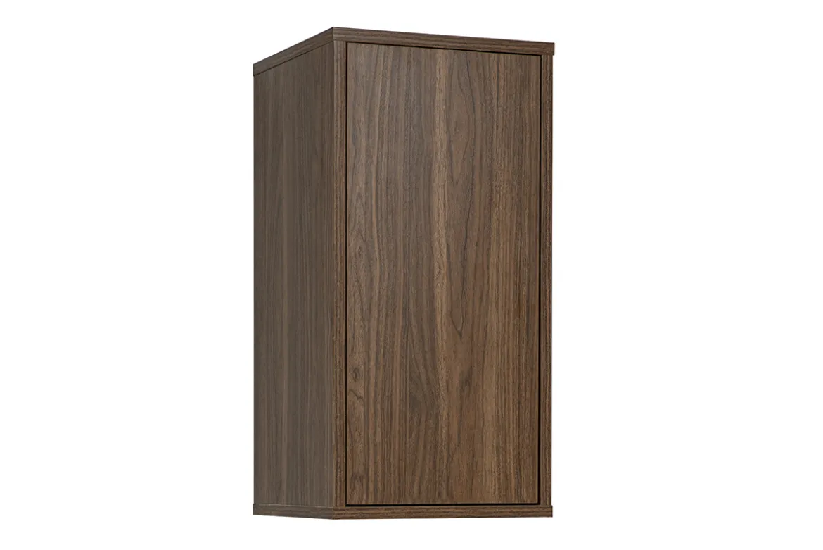 Rangement mural finition bois foncé noyer L30 cm FLEXO