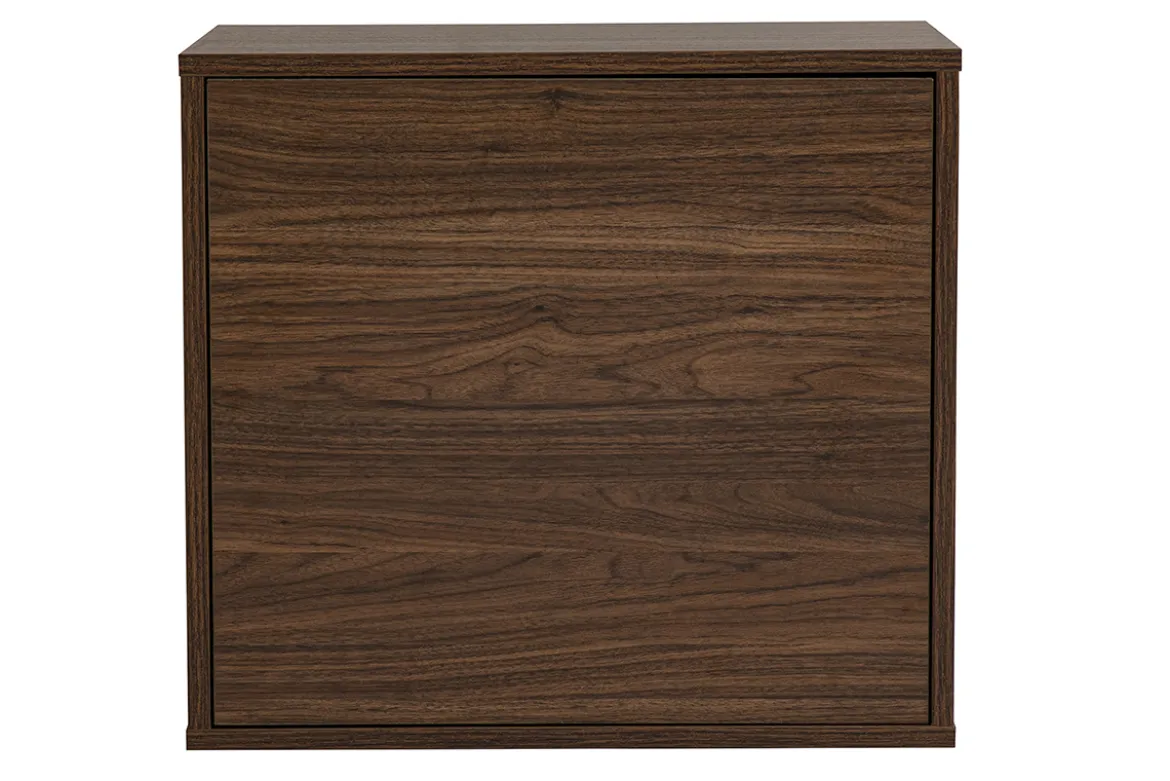 Rangement mural finition bois foncé noyer L55 cm FLEXO