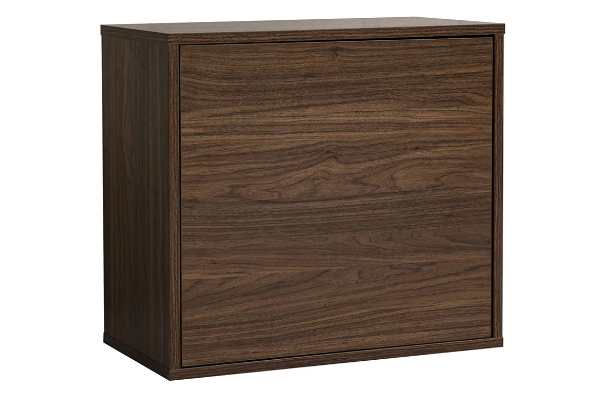 Rangement mural finition bois foncé noyer L55 cm FLEXO