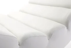 Rocking chair design blanc et acier chromé TAYLOR