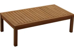 Salon de jardin d'angle 6 places en bois massif avec coussins déhoussables beige naturel BELIZE