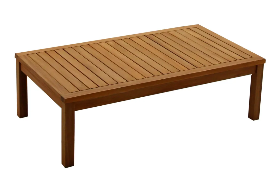 Salon de jardin d'angle 6 places en bois massif avec coussins déhoussables taupe BELIZE