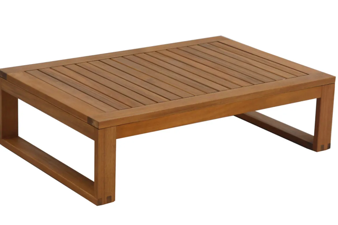Salon de jardin d'angle 6-8 places en bois massif avec coussins déhoussables taupe SALSA