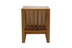 Salon de jardin d'angle 6-8 places en bois massif avec coussins déhoussables taupe SALSA