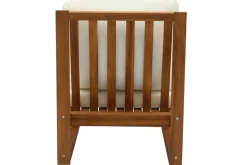 Salon de jardin d'angle 6-8 places en bois massif avec coussins déhoussables beige naturel SALSA