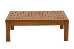 Salon de jardin 3-4 places en bois massif, 2 sets de housse (taupe ou écru) et accoudoirs tressés ALOHA
