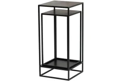 Sellettes gigognes en métal noir L34 cm (lot de 2) IGGY