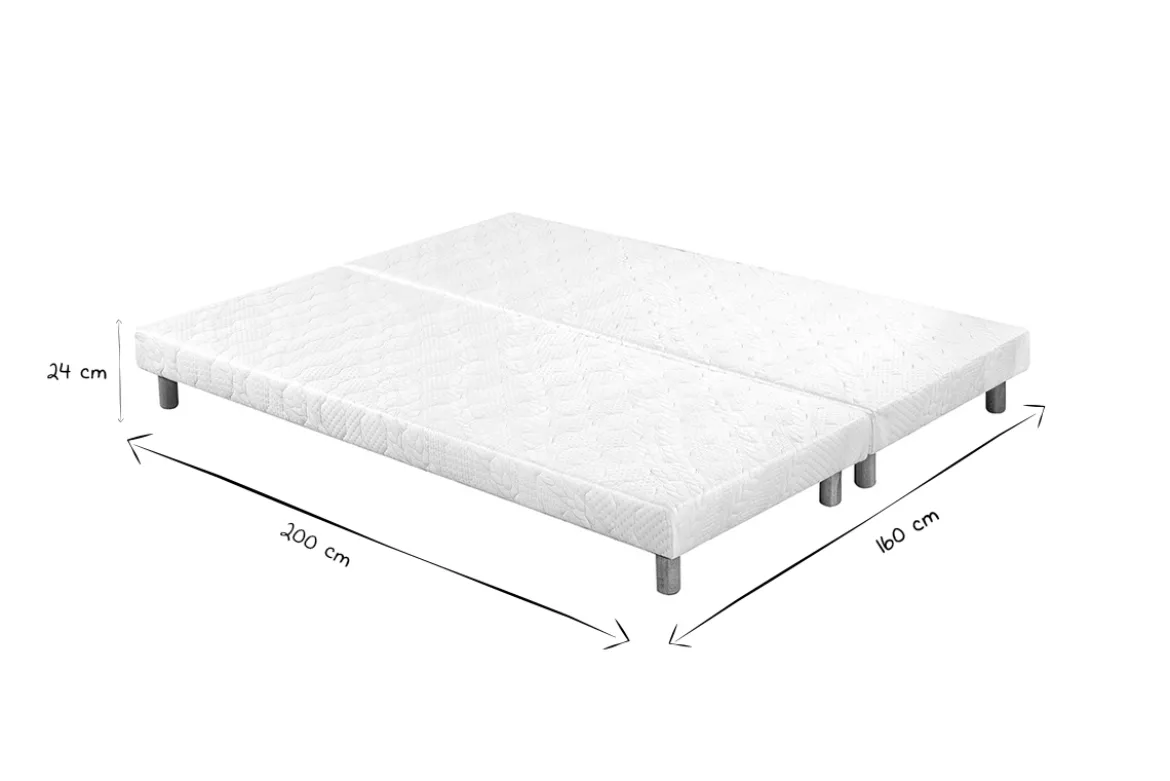 Sommiers tapissiers blancs 80x200 cm (lot de 2) JAMI
