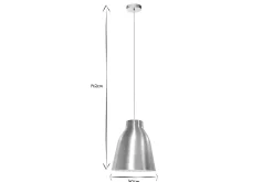 Suspension design en métal acier gris chromé D40 cm COROLA L