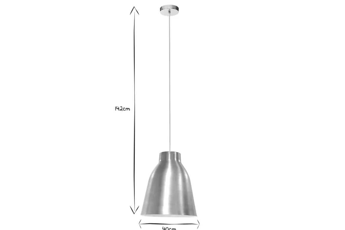 Suspension design en métal acier gris chromé D40 cm COROLA L