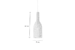 Suspension design en rotin blanc D19 cm PHILAE