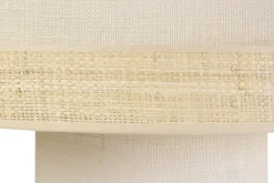 Suspension en jute blanche et rabane naturelle D50 WAKI