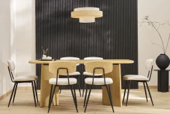 Suspension en jute blanche et rabane naturelle D50 WAKI