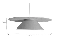 Suspension en lin beige et rabane naturelle L55 cm AZAMI