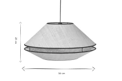 Suspension en rabane naturelle D50 cm KOYA