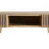 Table basse avec portes coulissantes bois manguier massif ALBA