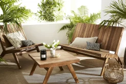 Table basse de jardin en bois massif L65 cm TIDAK
