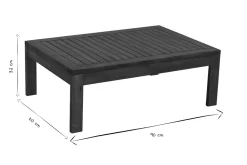 Table basse de jardin en bois massif L90 cm SALVADOR