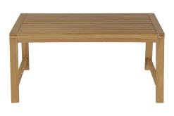 Table basse de jardin rectangulaire en bois teck massif L100 cm SUNDA