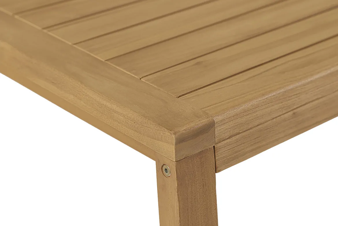 Table basse de jardin rectangulaire en bois teck massif L100 cm SUNDA